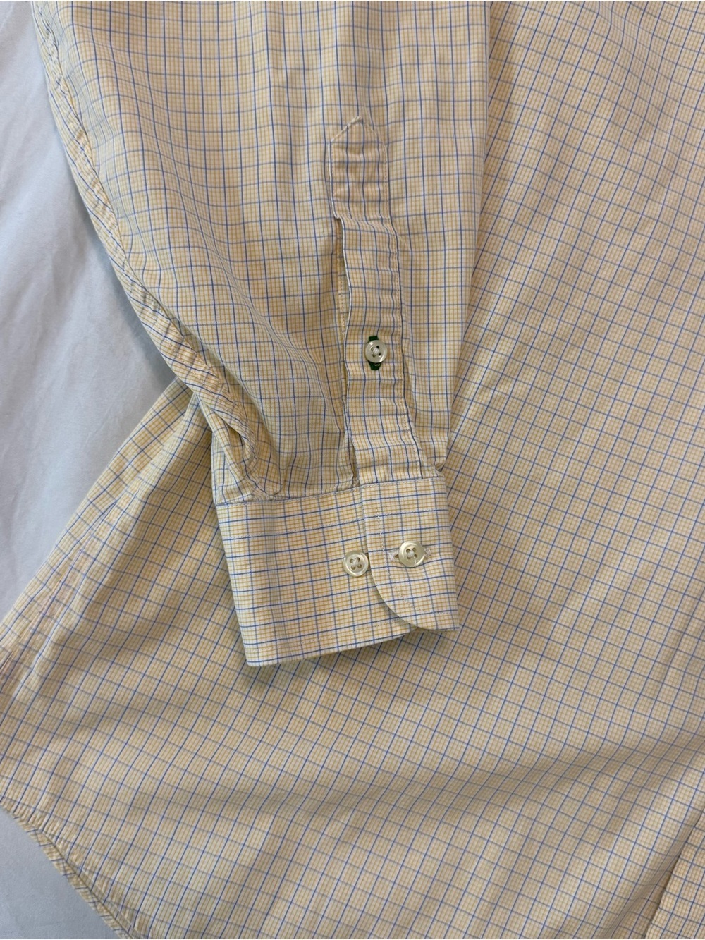 Vintage Tommy Hilfiger American Classics Dress Shirt Yellow/Blue Check - Picture 5 of 15